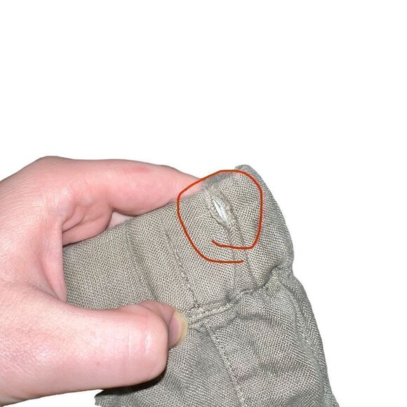 PURE J.JILL 100% Linen Green Garment-Dyed Linen Pants Size XS Petite - Picture 7 of 7